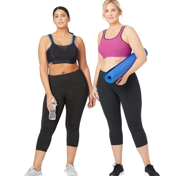 Glamorise 48D High-Impact CAMI SPORT Bra Wicks-U-Dry BOUNCE-CONTROL Black NEW - Picture 4 of 10